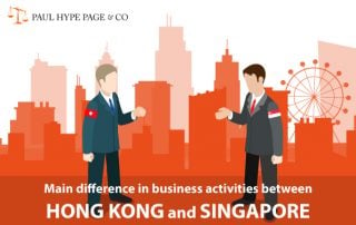 Difference in business activities between Hong Kong and Singapore