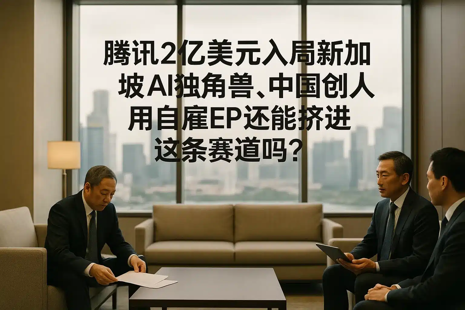 腾讯2亿美元加码新加坡AI：用自雇EP落地的中国创始人，还能怎么“挤进赛道”？
